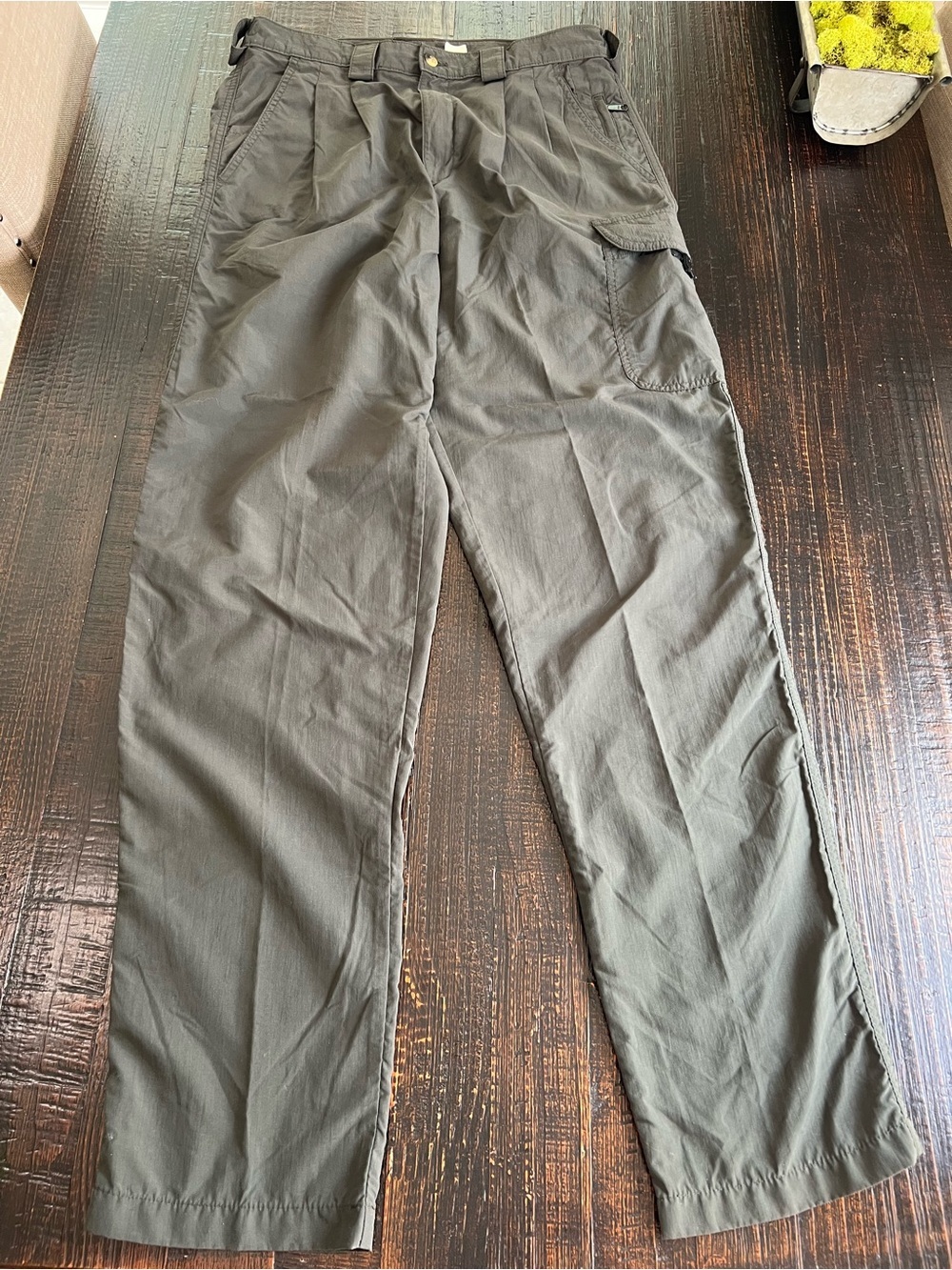 Vintage TravelSmith Pants Mens 31x33.5 Green Nylon Outdoor  Hiking Travel